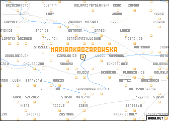 map of Marianka Ożarowska