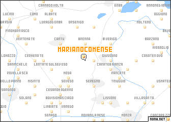 map of Mariano Comense