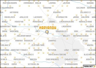 map of Marianów