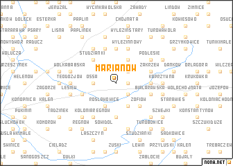 map of Marianów