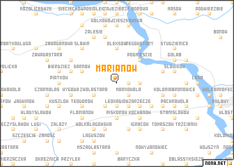 map of Marianów