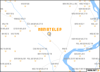 map of Máriatelep