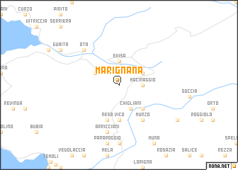 map of Marignana