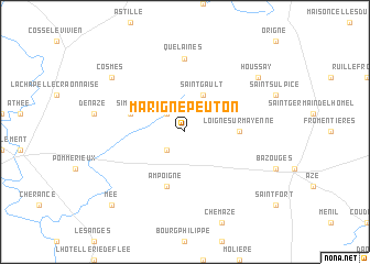 map of Marigné-Peuton