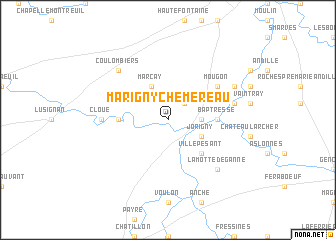 map of Marigny-Chemereau