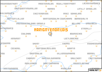 map of Marigny-en-Orxois