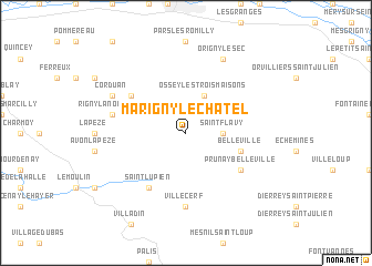 map of Marigny-le-Châtel