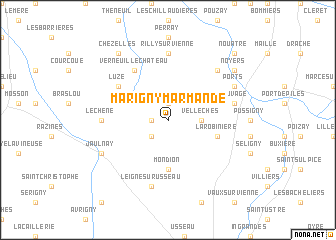 map of Marigny-Marmande