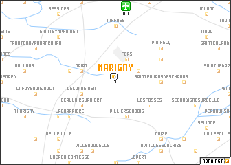 map of Marigny