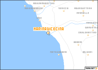 map of Marina di Cecina