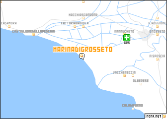 map of Marina di Grosseto