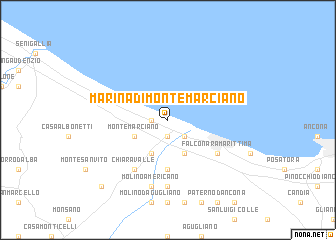 map of Marina di Montemarciano