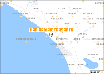 map of Marina di Pietrasanta