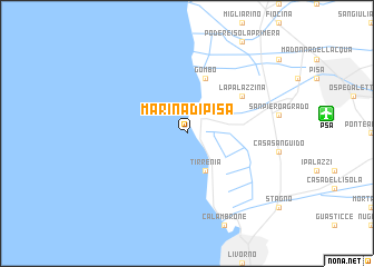 map of Marina di Pisa