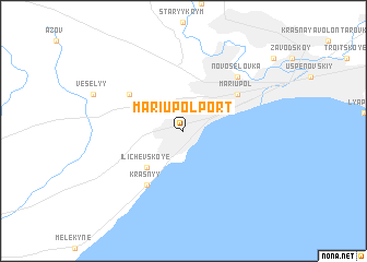 map of Mariupolʼ-Port