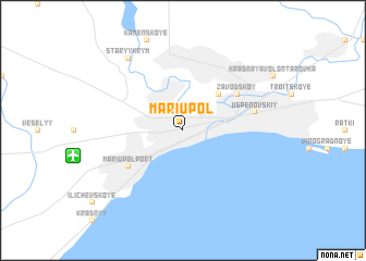 map of Mariupolʼ