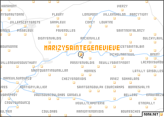 map of Marizy-Sainte-Geneviève