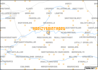 map of Marizy-Saint-Mard