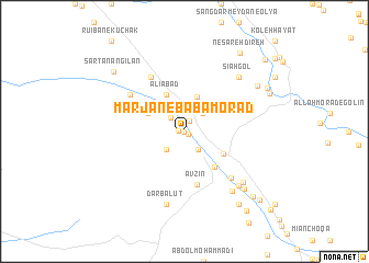 map of Marjān-e Bābā Morād