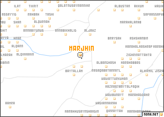 map of Marjḩīn