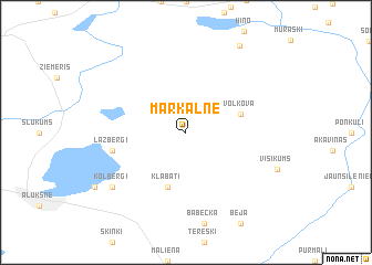 map of Mārkalne