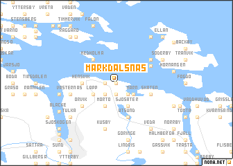 map of Markdalsnäs