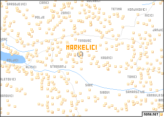 map of Markelići