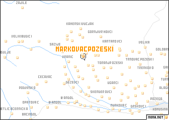 map of Markovac Požeški