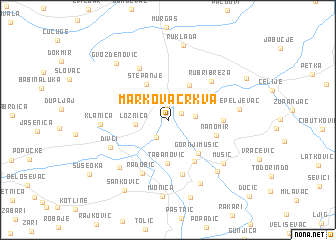 map of Markova Crkva