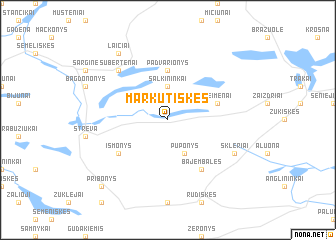 map of Markutiškės