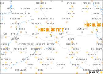 map of Markvartice