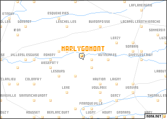 map of Marly-Gomont