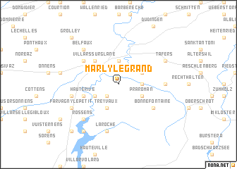 map of Marly-le-Grand