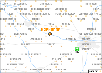 map of Marmagne