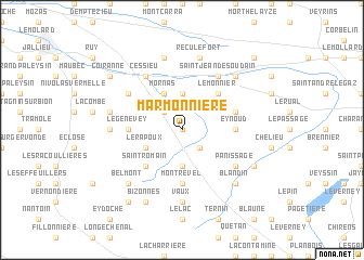 map of Marmonnière