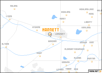 map of Marnett