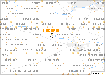 map of Maroeuil