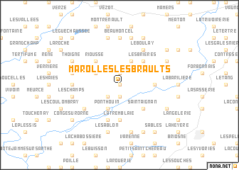 map of Marolles-les-Braults