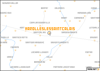 map of Marolles-lès-Saint-Calais