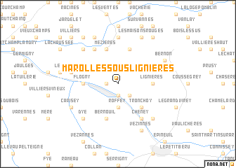 map of Marolles-sous-Lignières