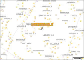 map of Marorānwāla