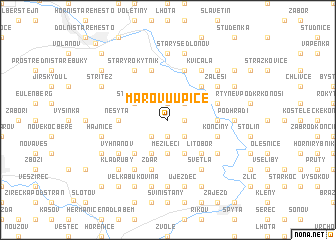 map of Mařov u Úpice