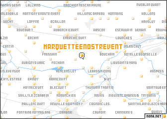 map of Marquette-en-Ostrevent