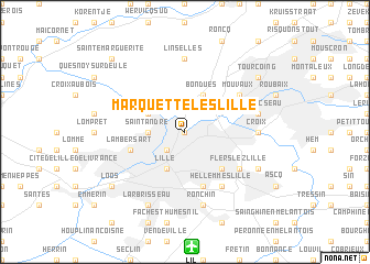 map of Marquette-lès-Lille