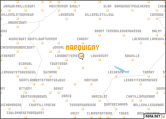 map of Marquigny