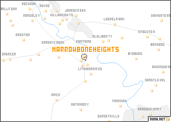 map of Marrowbone Heights