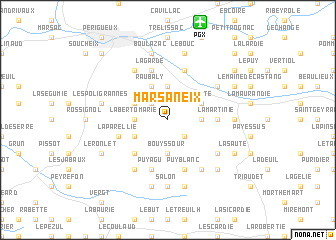 map of Marsaneix