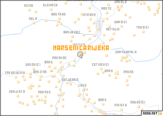 map of Marsenića Rijeka