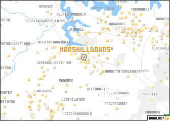 map of Mars Hill Downs