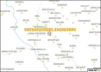 map of Marsh Run Mobile Home Park